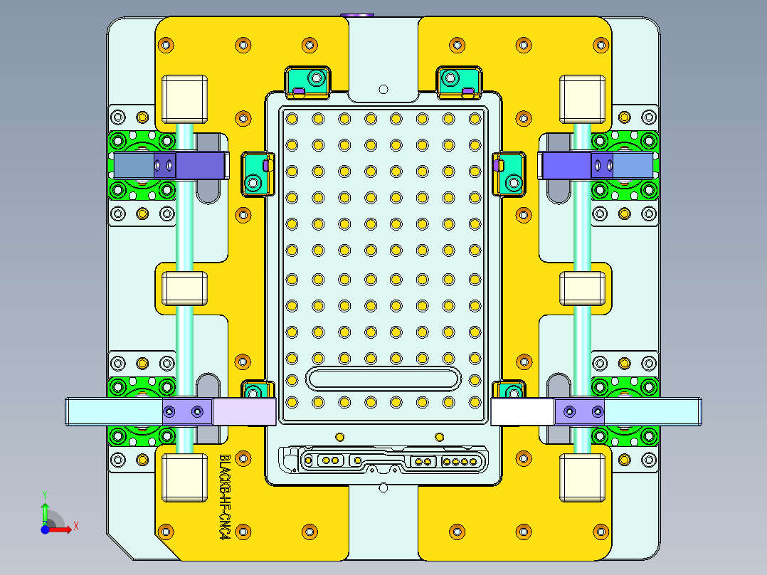 BLACKB-HF-CNC4笔记本CNC工装夹具三维模型-0624前视图