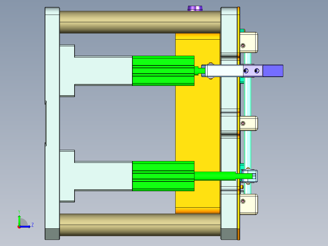 BLACKB-HF-CNC4笔记本CNC工装夹具三维模型-0624左视图