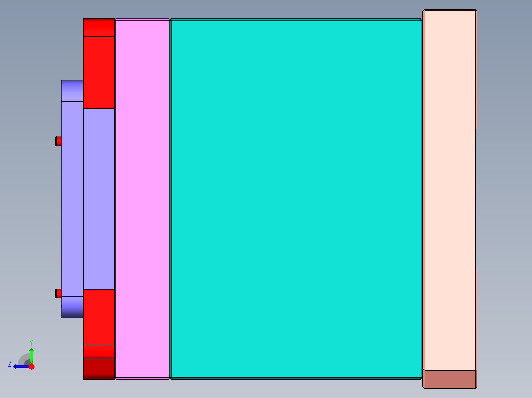 AT1-CNC2笔记本CNC工装夹具三维模型右视图