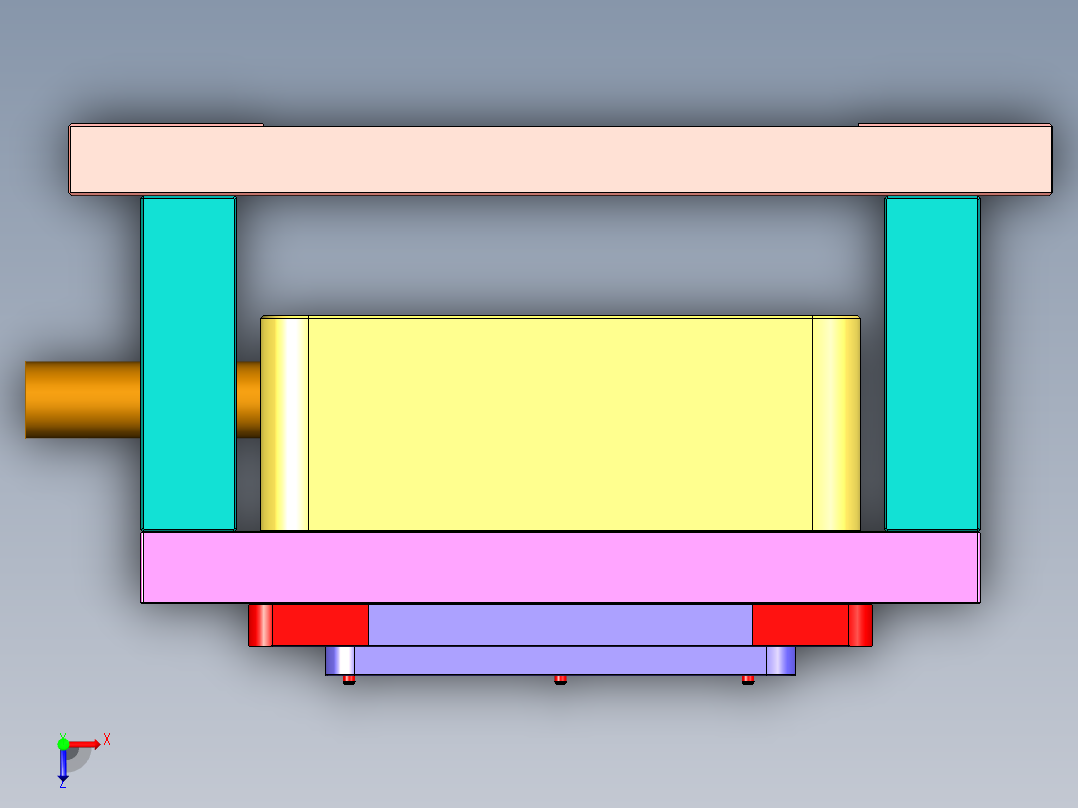 AT1-CNC2笔记本CNC工装夹具三维模型俯视图