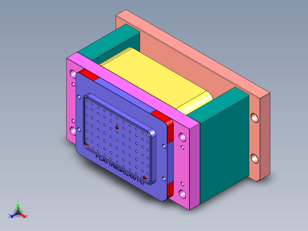 AT1-CNC2笔记本CNC工装夹具三维模型正等轴测图