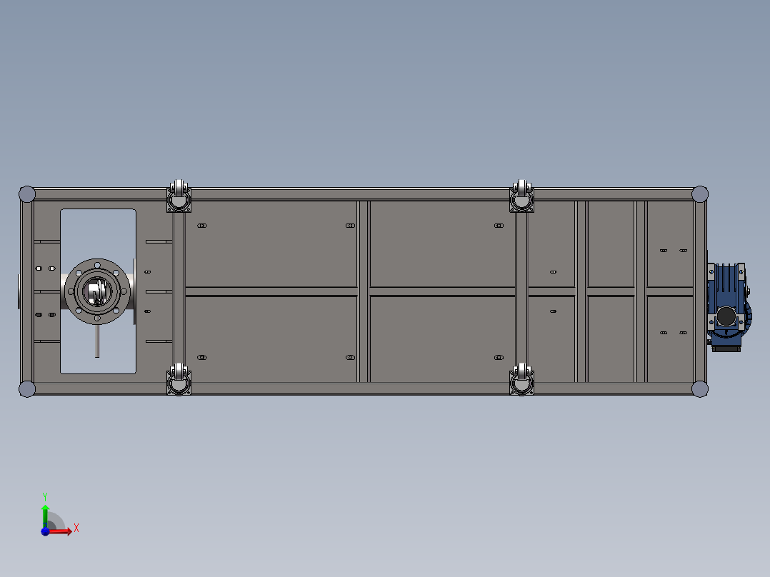 碳酸钙粉体传输搅拌反应器（sw19可编辑+工程图）前视图