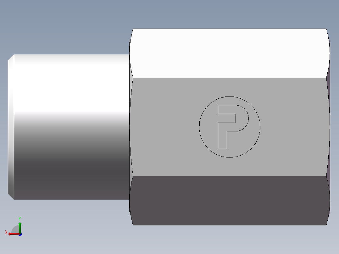 直通内螺纹接头、5CM-12-10后视图