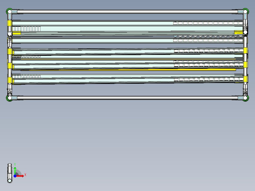 不规则流利架前视图