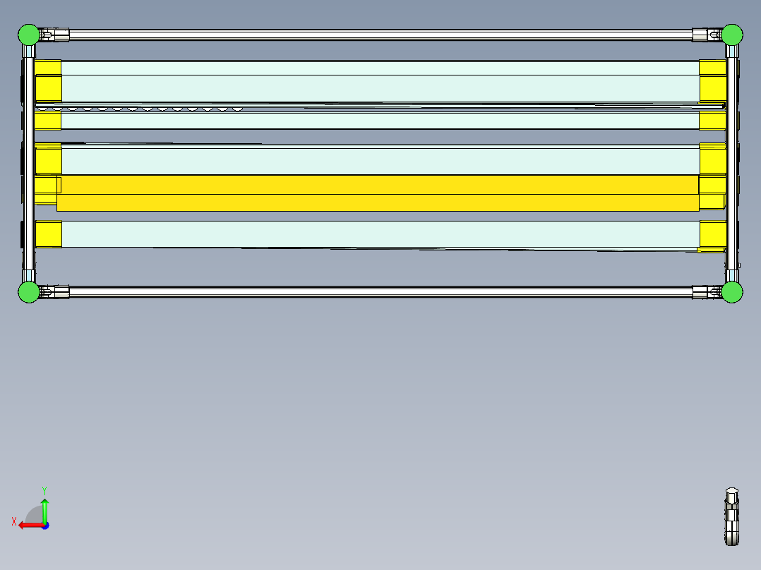 不规则流利架后视图