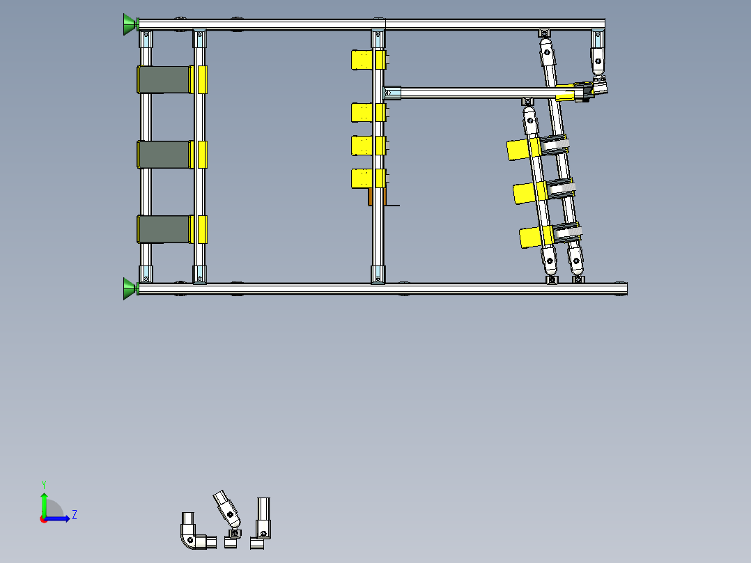 不规则流利架左视图