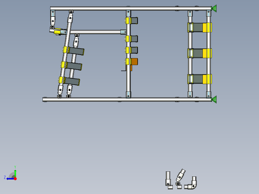 不规则流利架右视图