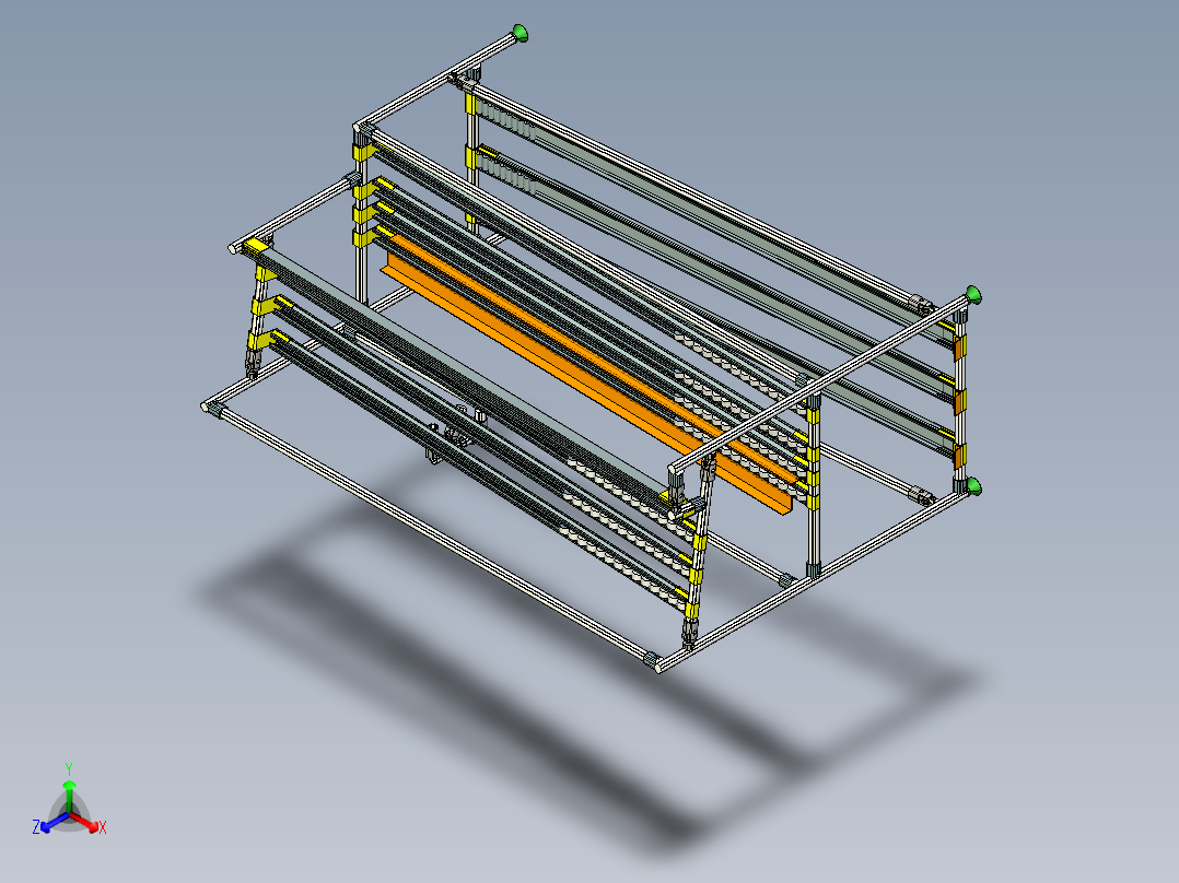 不规则流利架正等轴测图