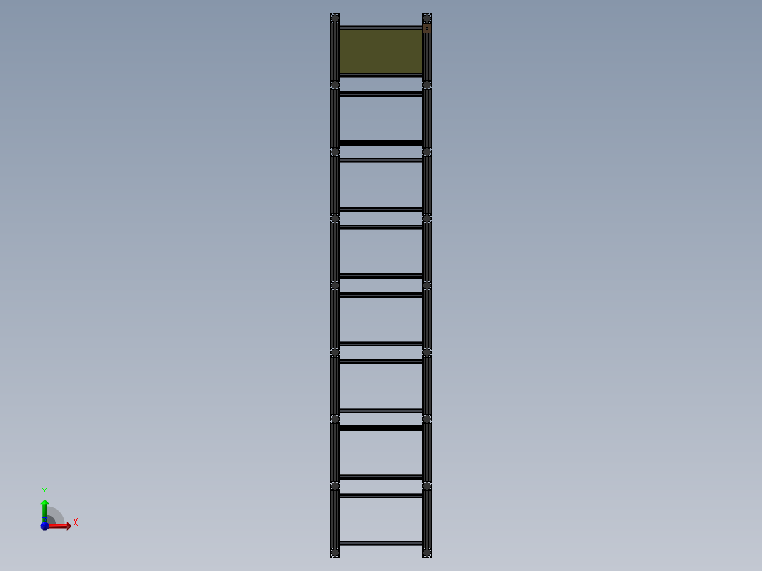 货架、仓储架前视图