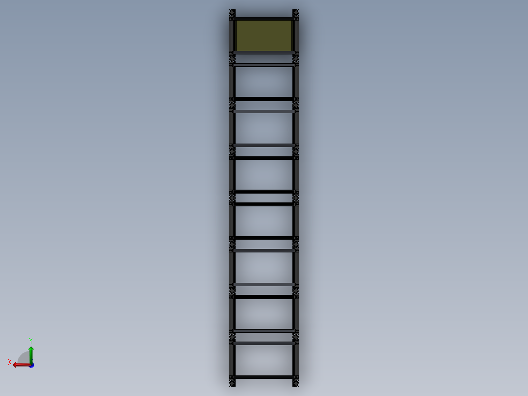 货架、仓储架后视图