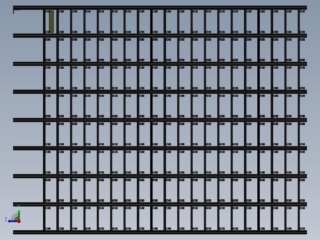 货架、仓储架右视图