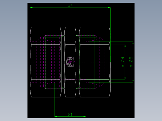 PARKER管接头EO Union G28L71_front