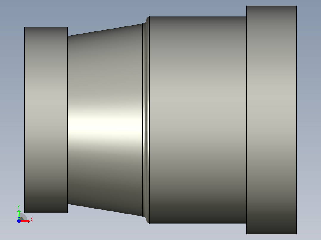 螺纹管管箍-异径有边 DN20-DN15前视图