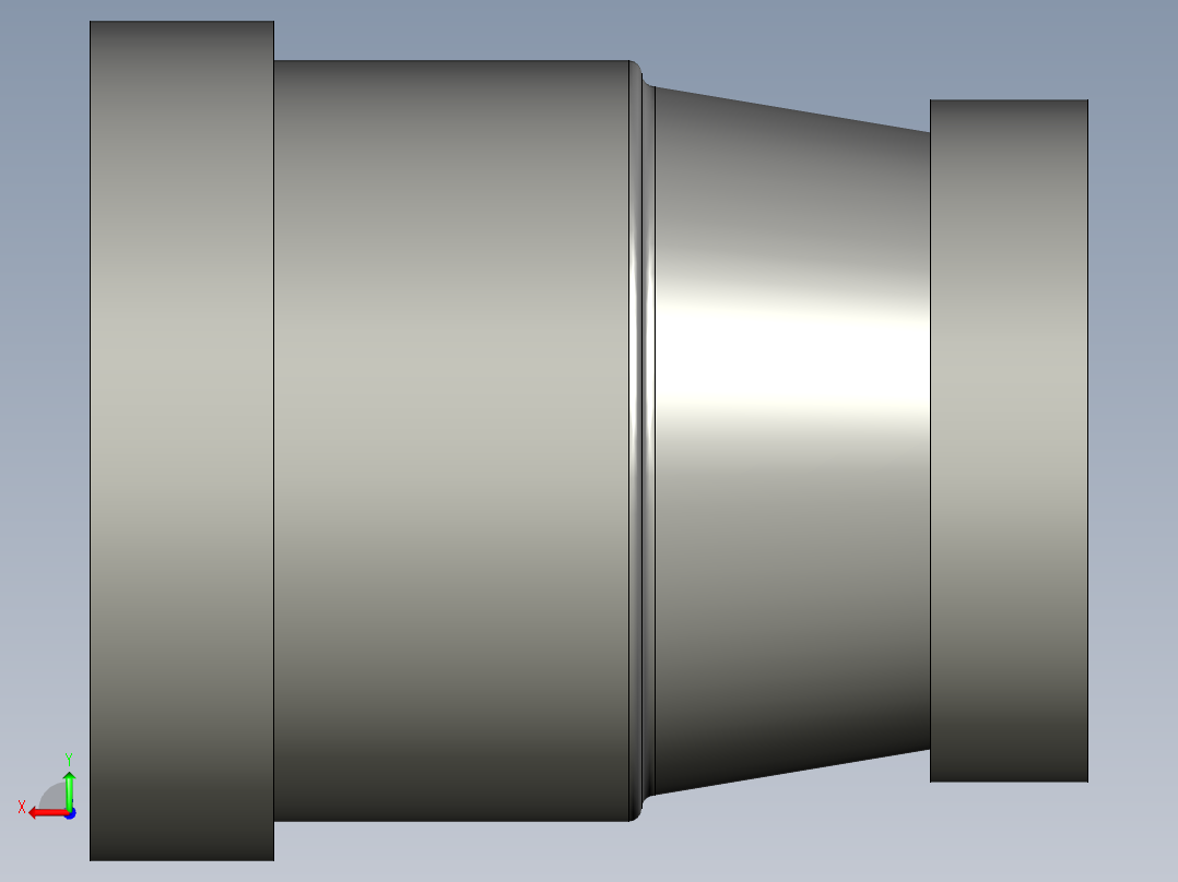 螺纹管管箍-异径有边 DN20-DN15后视图