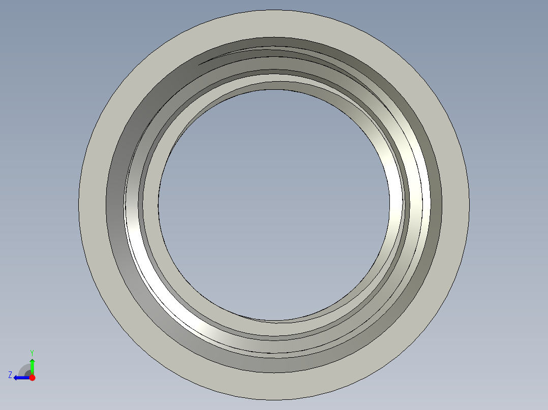 螺纹管管箍-异径有边 DN20-DN15右视图