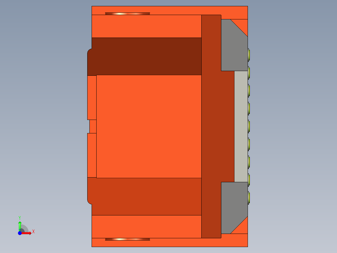 建筑施工配电箱前视图