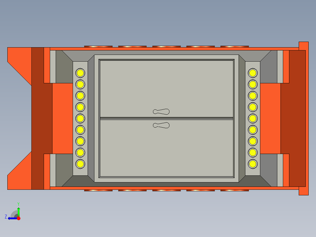 建筑施工配电箱右视图