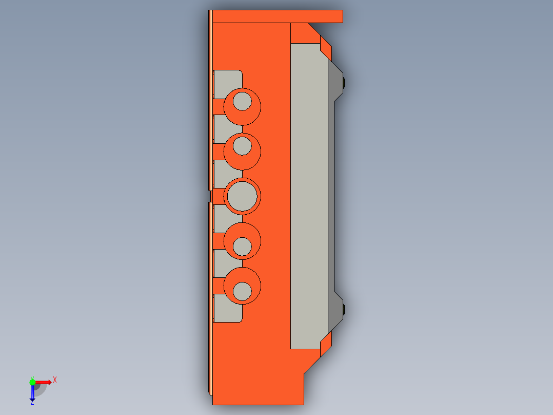 建筑施工配电箱俯视图