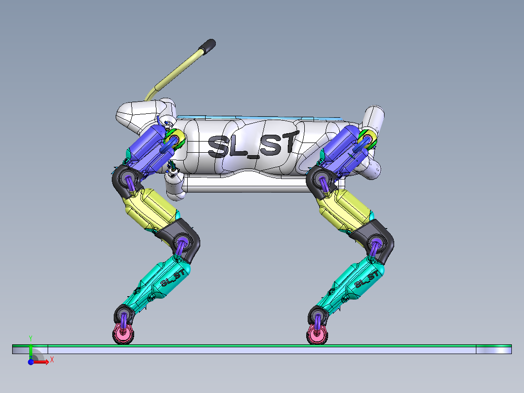 SL_ST载人四足机器狗 STEP格式前视图