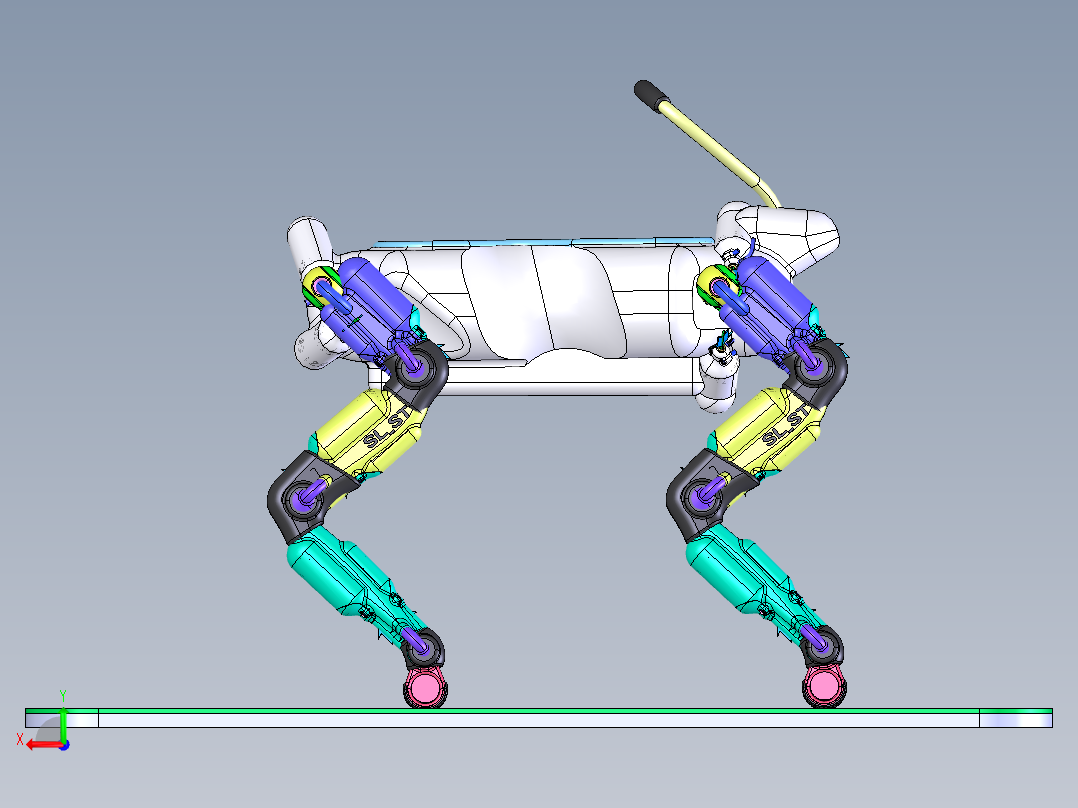SL_ST载人四足机器狗 STEP格式后视图