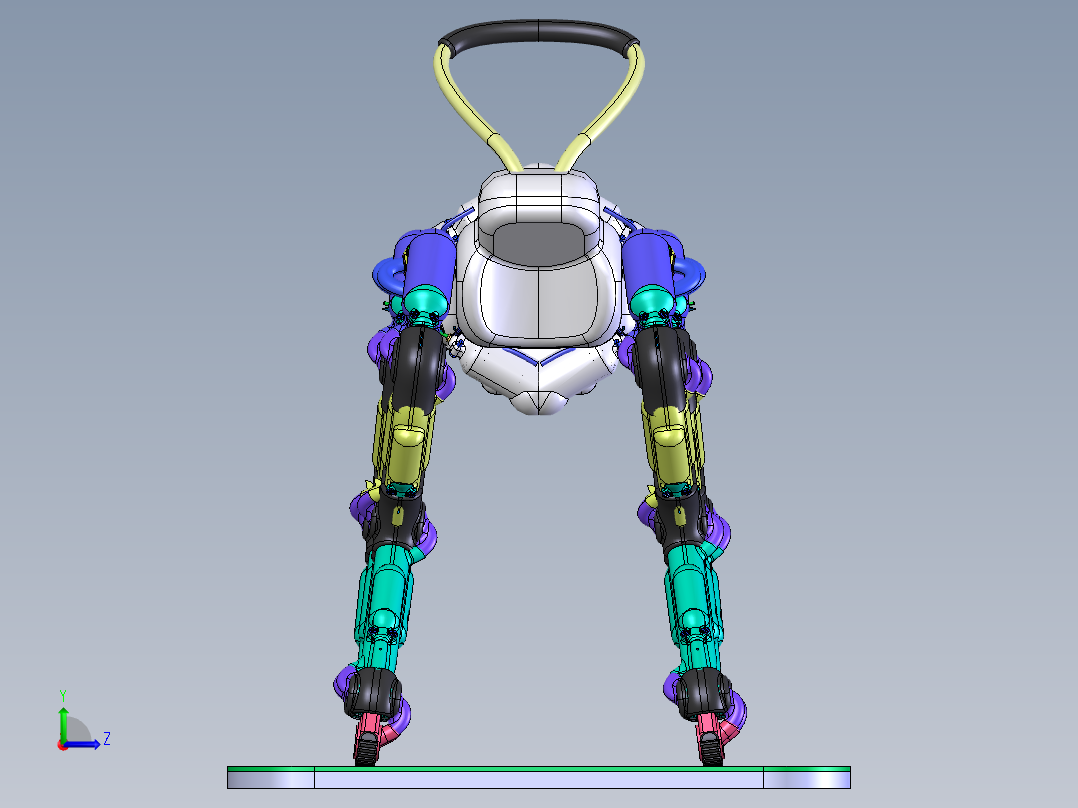 SL_ST载人四足机器狗 STEP格式左视图