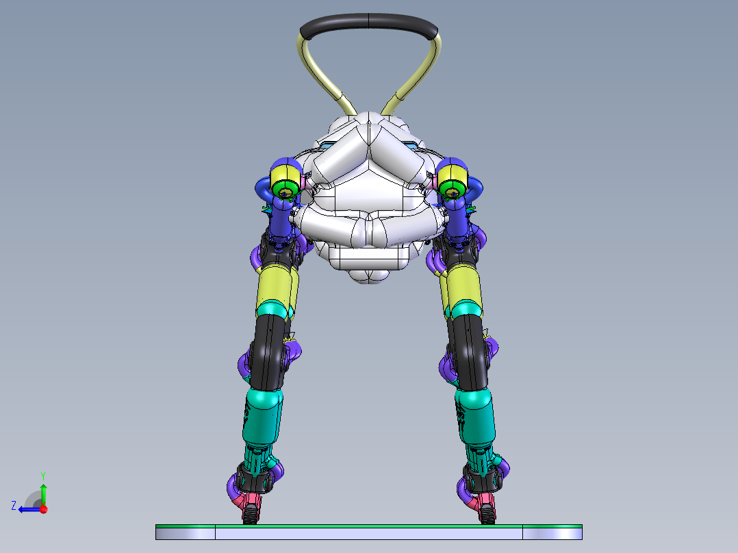 SL_ST载人四足机器狗 STEP格式右视图