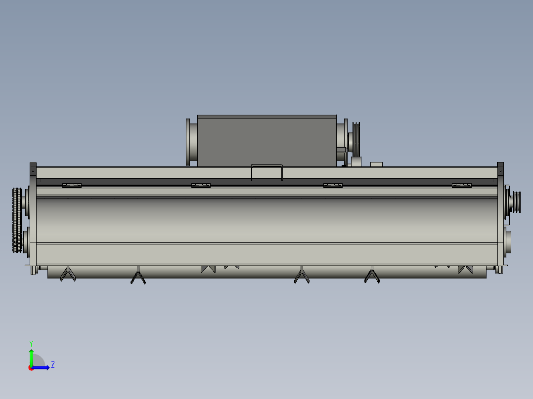 牧草打捆机捡拾输送装置左视图