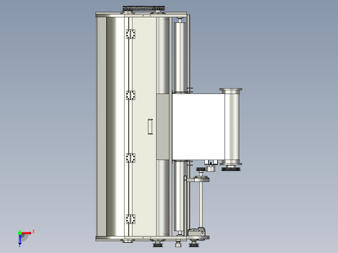 牧草打捆机捡拾输送装置俯视图