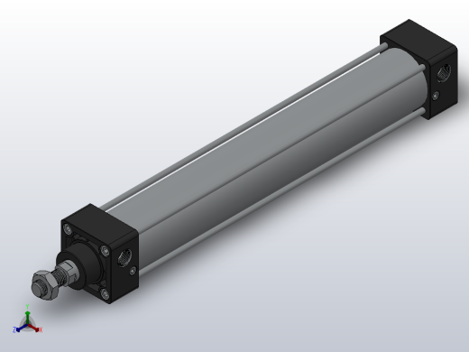 SC气缸SC标准气缸系列SC-40X250-S正等轴测缩略图