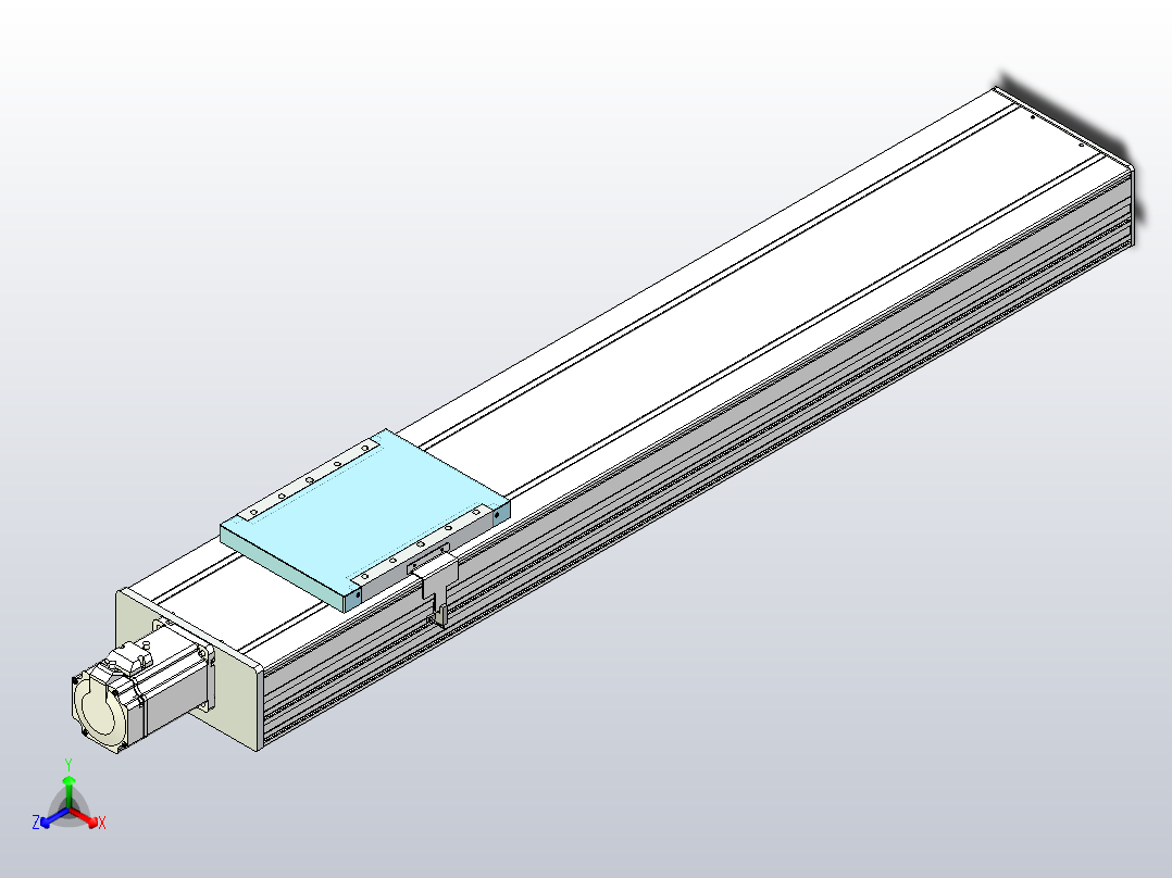 滚珠丝杠直线轴带导轨全封闭TPA-HCR-202D-2510C-L850-M-C-P75-N3主视图