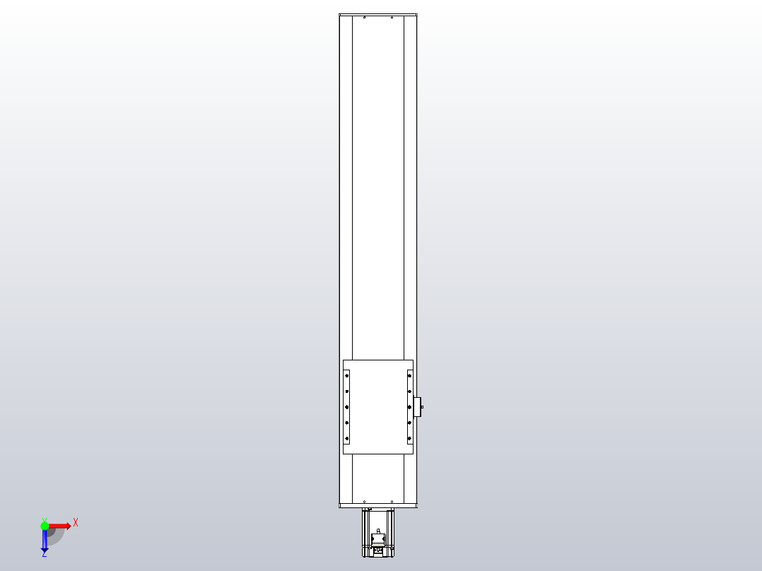 滚珠丝杠直线轴带导轨全封闭TPA-HCR-202D-2510C-L850-M-C-P75-N3俯视图