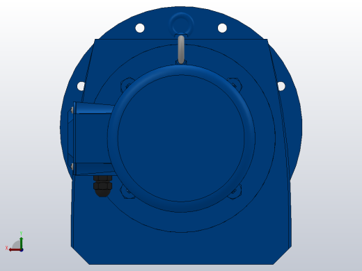 RF107法兰轴伸式安装斜齿轮减速机RF107-Y7.5-4P-132M-M1-0°-Φ350后视缩略图