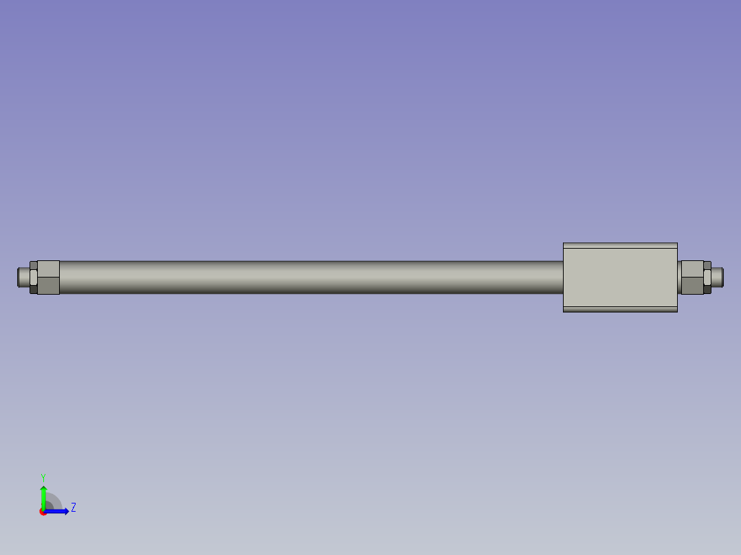 气缸SMCCY3B15-250左视图