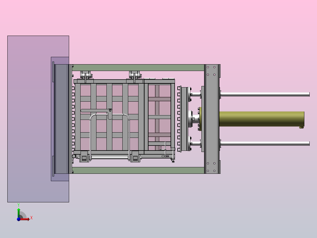 A6  液压废丝打包机前视图