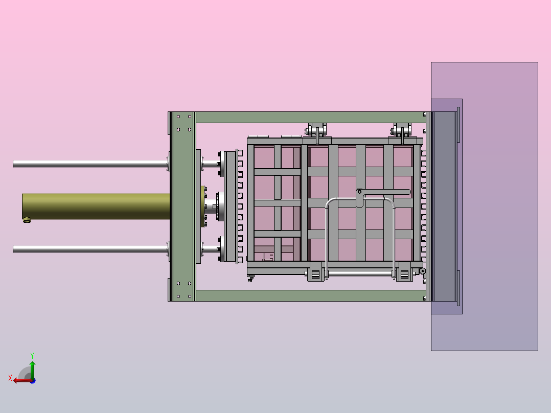 A6  液压废丝打包机后视图