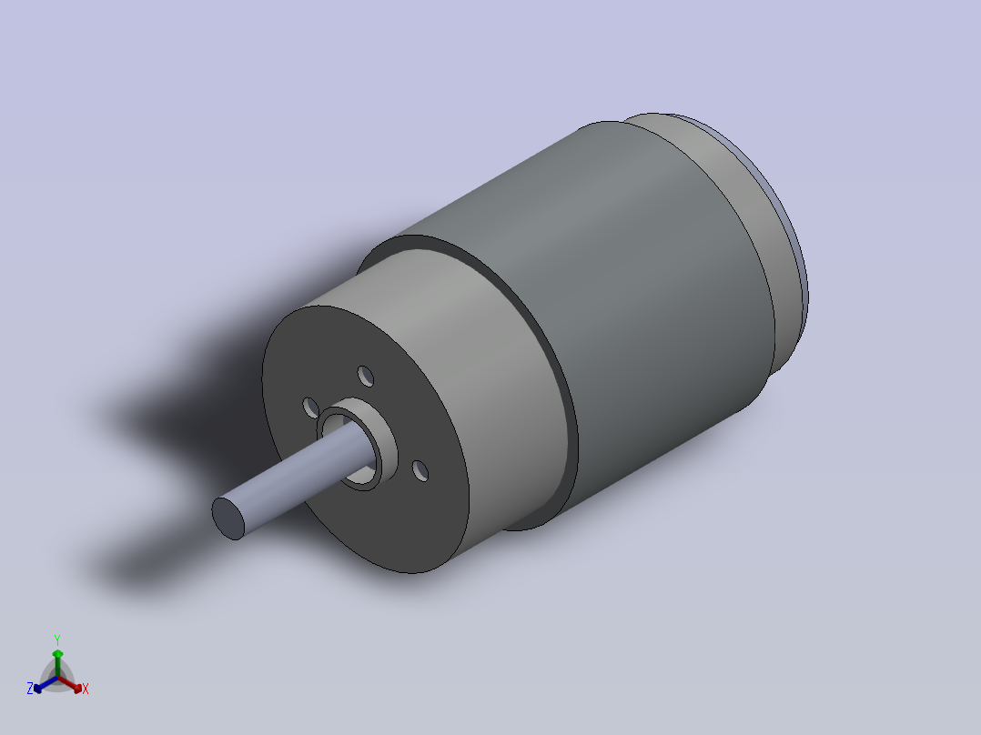 电机直流 12v正等轴测图