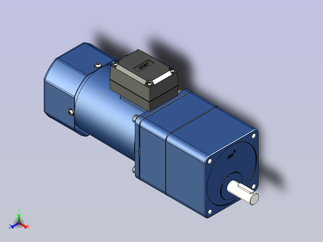 YB电磁制动电机 90yb01-1800正等轴测图