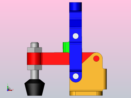 连杆拉扣，夹钳锁扣SW3dPS-70340前视缩略图