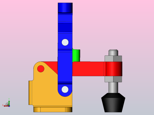 连杆拉扣，夹钳锁扣SW3dPS-70340后视缩略图