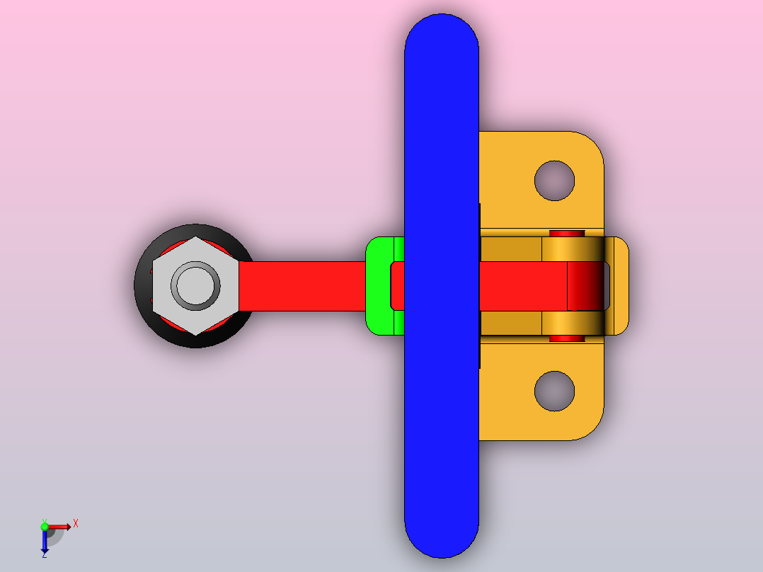 连杆拉扣，夹钳锁扣SW3dPS-70340俯视图