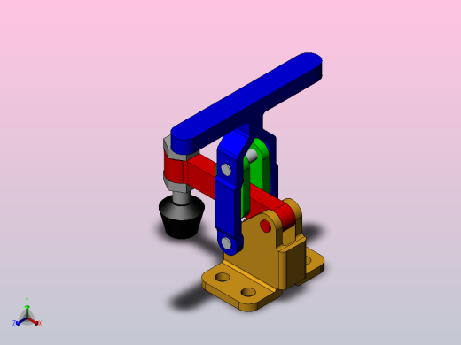 连杆拉扣，夹钳锁扣SW3dPS-70340正等轴测缩略图