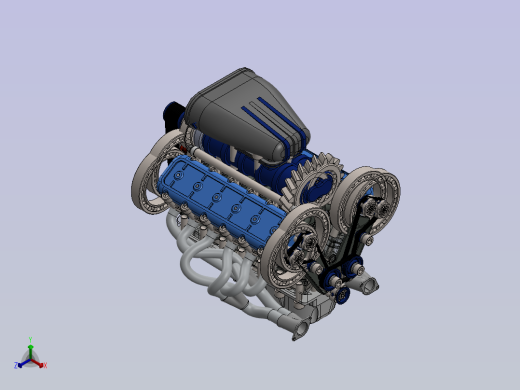 V12发动机十二缸内燃机 sw24正等轴测缩略图