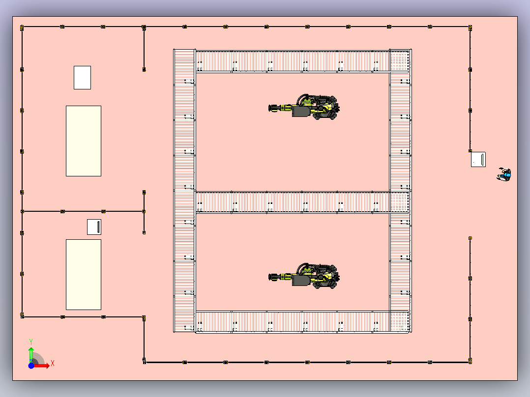 环形输送线设计前视图