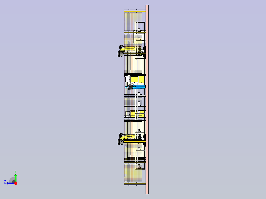 环形输送线设计右视图