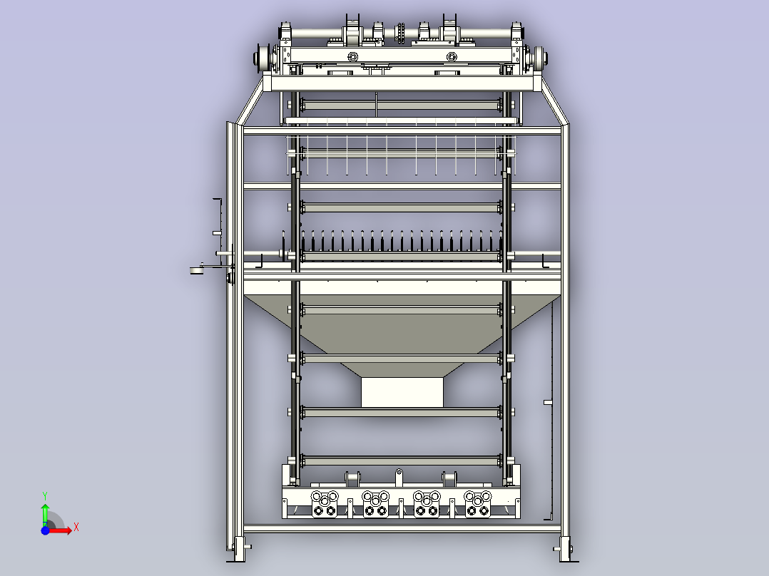 全自动拆包机3D图纸前视图