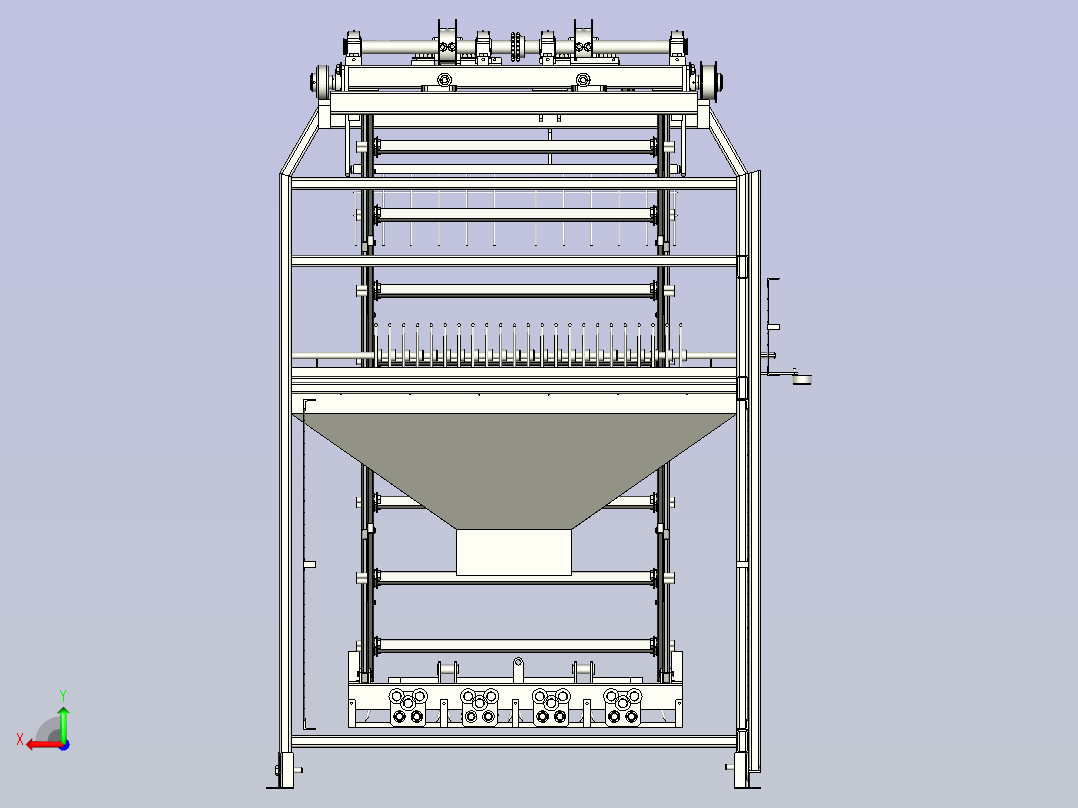 全自动拆包机3D图纸后视图