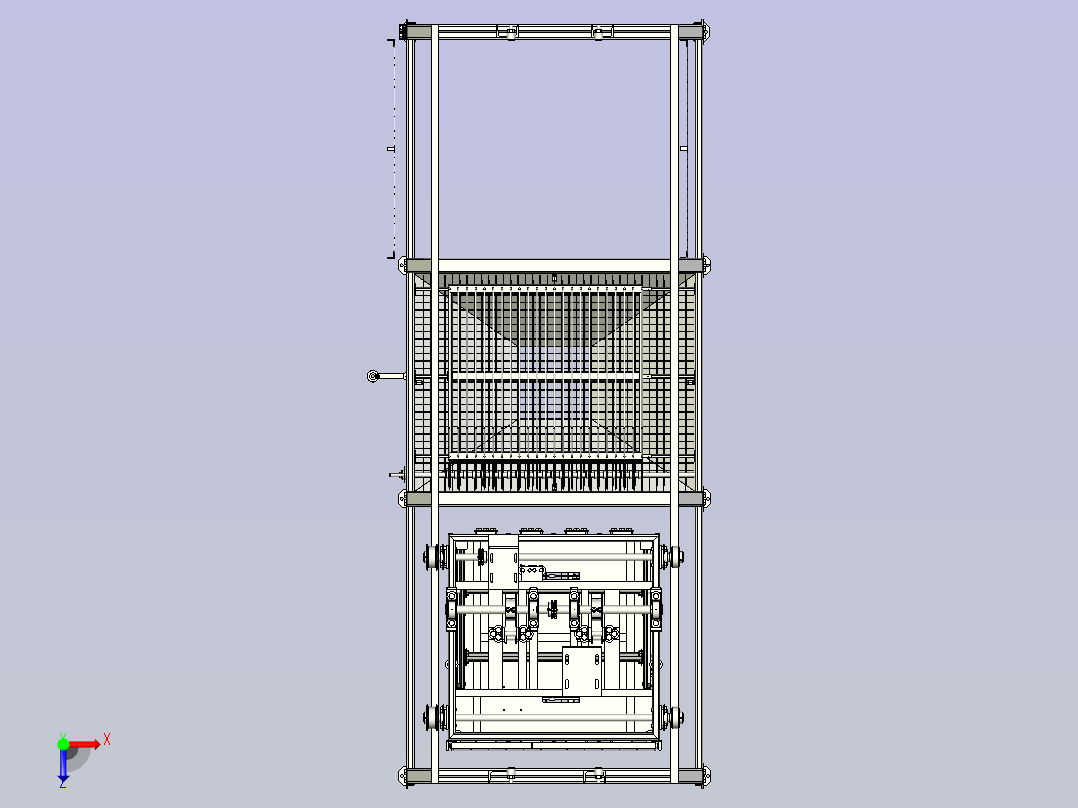 全自动拆包机3D图纸俯视图