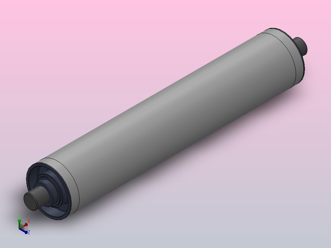 1800系列 中、重型输送辊筒[1.800.SDC.ACA-200]正等轴测图