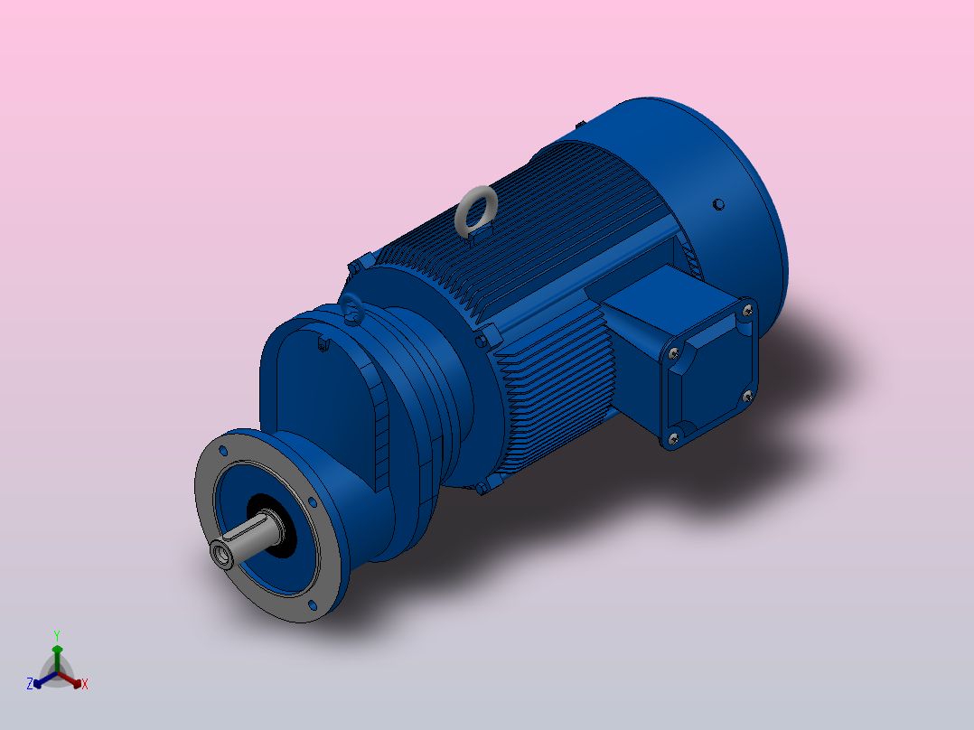 RXF87法兰轴伸式安装斜齿轮减速机RX87-Y15-4P-160L-M1-0°-Φ250主视图