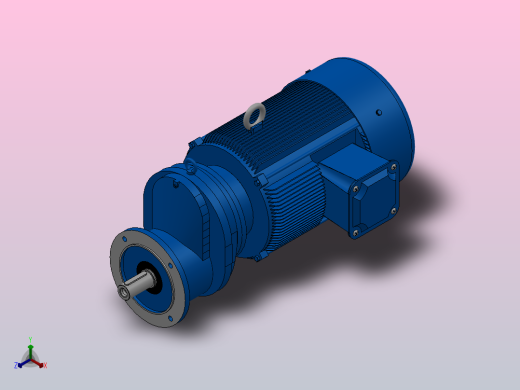 RXF87法兰轴伸式安装斜齿轮减速机RX87-Y15-4P-160L-M1-0°-Φ250正等轴测缩略图